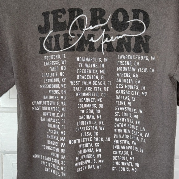 VINTAGE JERROD NIEMANN GRAY CREWNECK BAND TOUR TEE - Picture 8 of 9